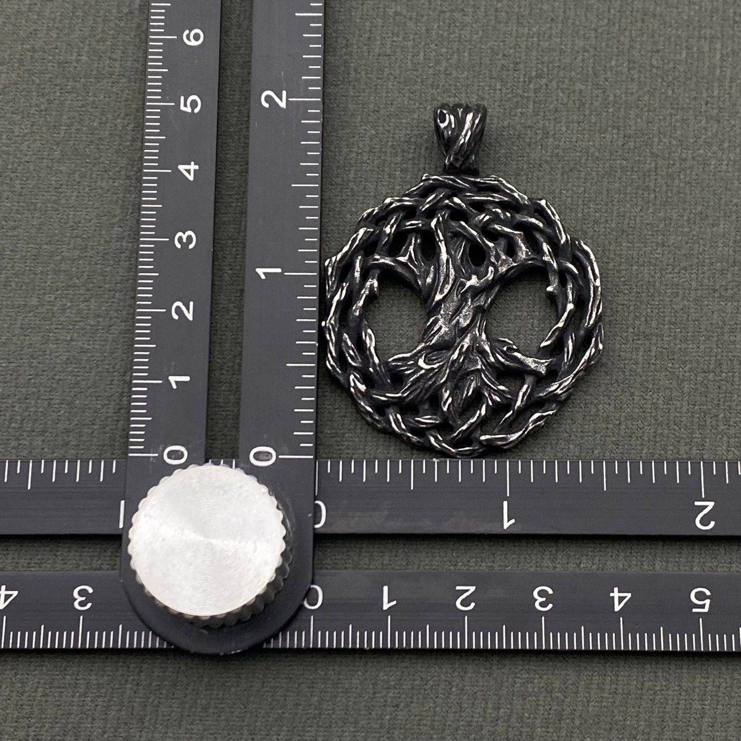 Blackening Hollow Tree of Life Stainless Steel Pendant