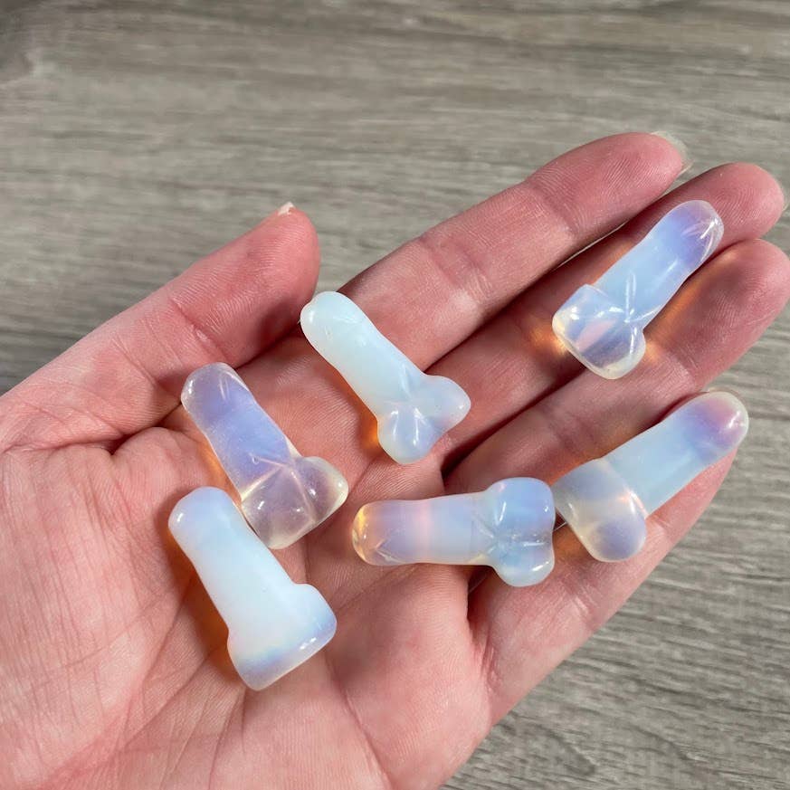 Crystal Phallic Figurine - Penis – Small Carved Gemstone Statue