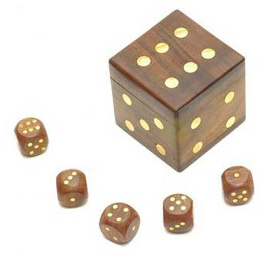 Wood Dice Box