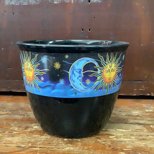 Sun and moon smudge pot