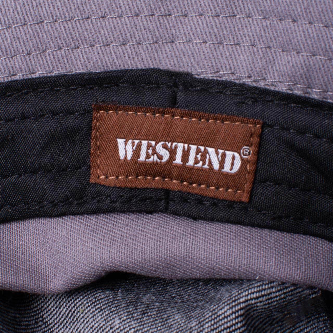 Unisex Two Tone Denim Bucket Hats -BHT1004: L/XL / BLACK