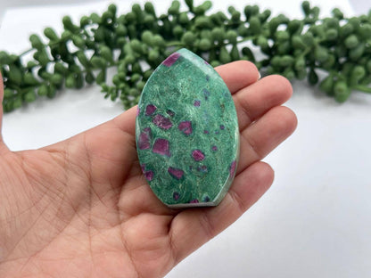 Ruby Fuchsite Flame  (Approx 2.75”) - AAA Quality