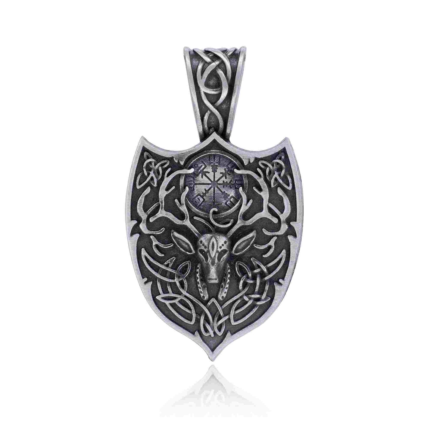 Celtic Pewter Pendant Necklace - Irish Stag
