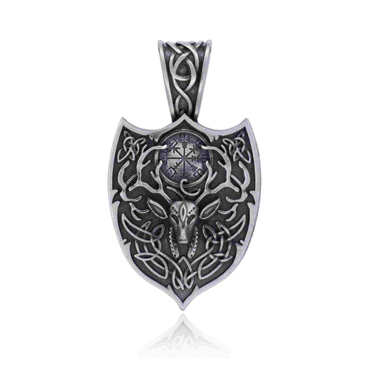Celtic Pewter Pendant Necklace - Irish Stag