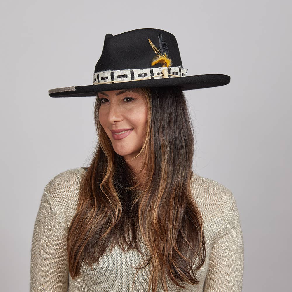 Wool Felt Teardrop Curled Brim Hat- Style Lounge