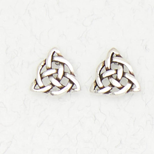 Sterling Silver Ear Studs – Trinity Knot