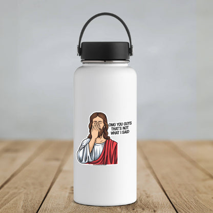 Facepalm Jesus Sticker – Hilariously Holy Meme Decal