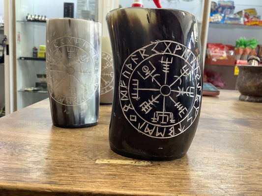 Runic drinking horn