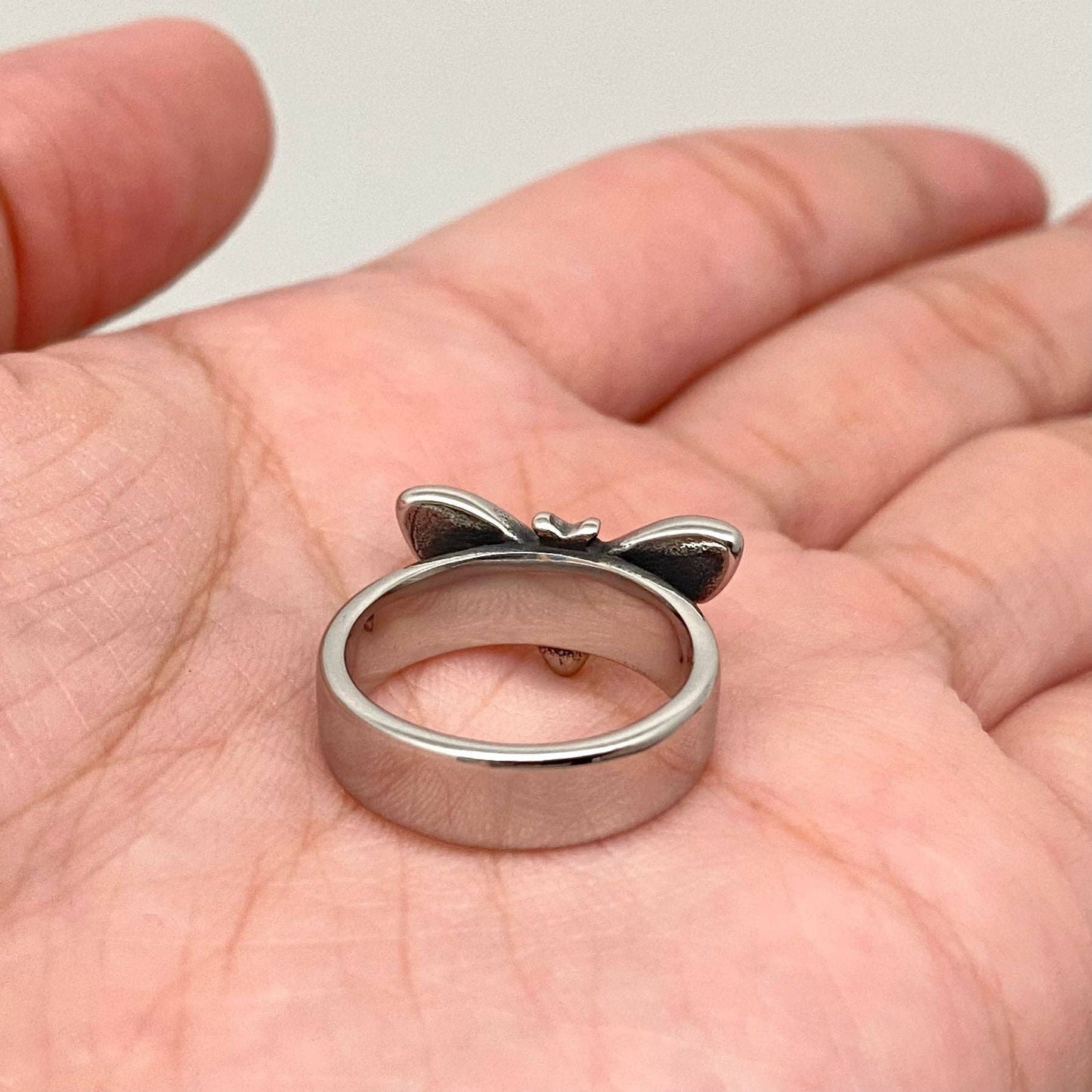 Women's Stainless Steel Moth Ring