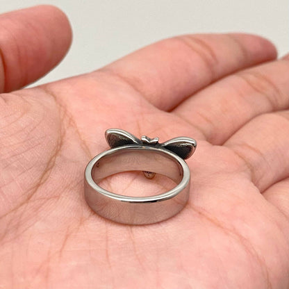 Women's Stainless Steel Moth Ring