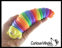 Load image into Gallery viewer, 1 Fidget Caterpillar -Large Articulated Jointed Moving Slug