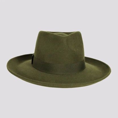 Crushable Wool Felt Teardrop Fedora Hat - Style Oakley