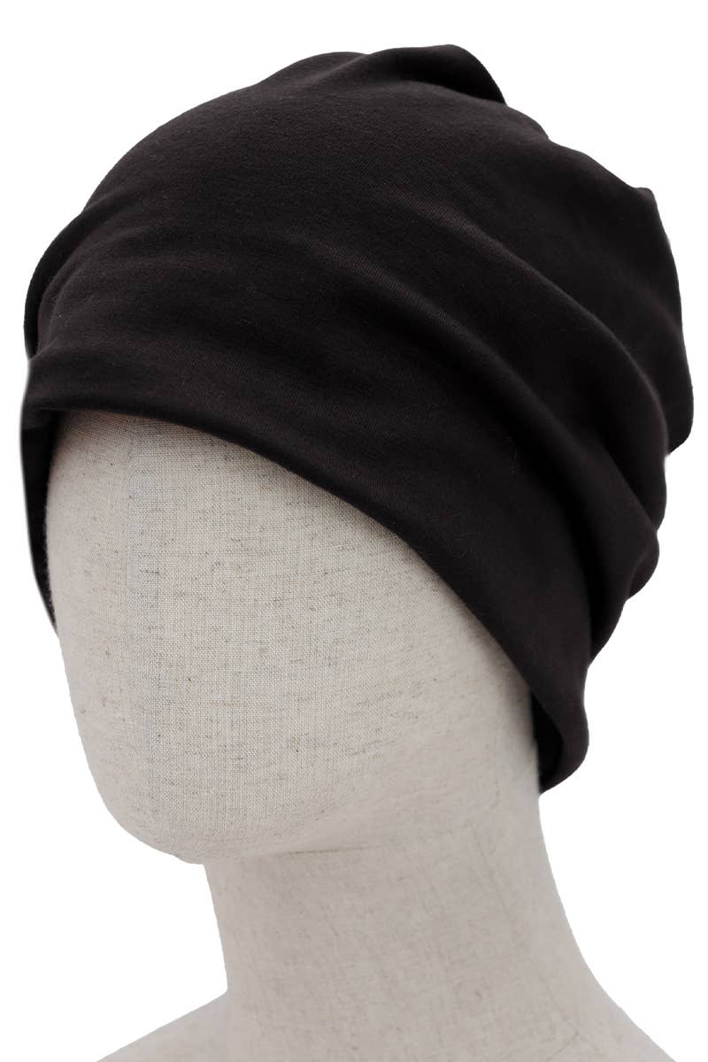 Dark Neutrals Fleece Lined Slouchy Baggie Beanie