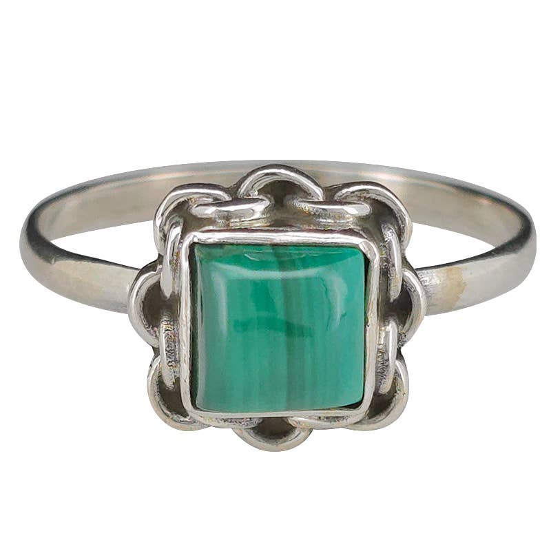 Malachite Sterling Silver Ring