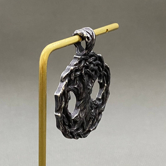 Blackening Hollow Tree of Life Stainless Steel Pendant