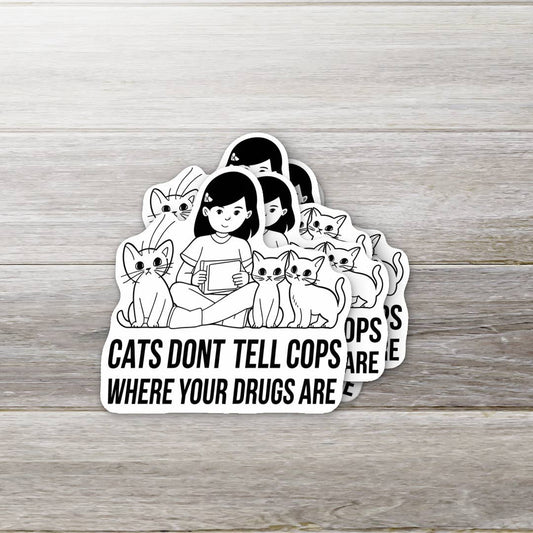 Cats Don't Narc Sticker