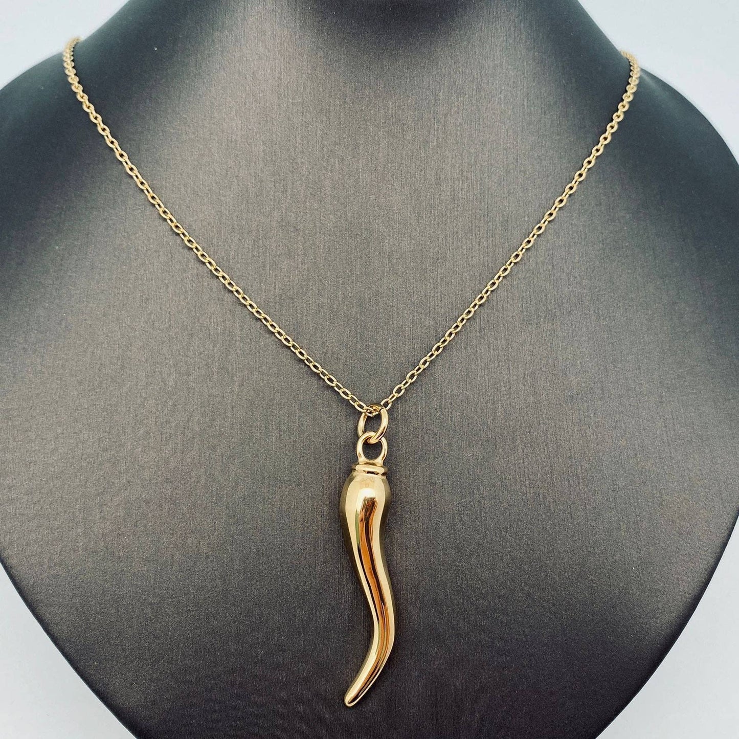 Enamel Pepper 18K Gold Plated Stainless Steel Necklace -FGS