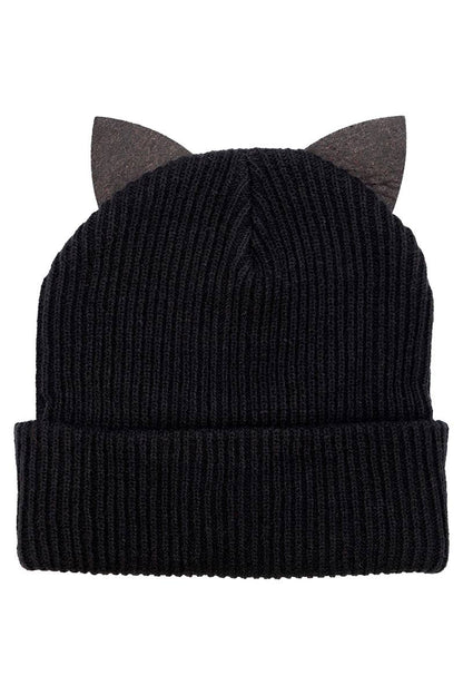 Rainbow Pride Bling Kitty Cat Ear Knitted Beanie Hat