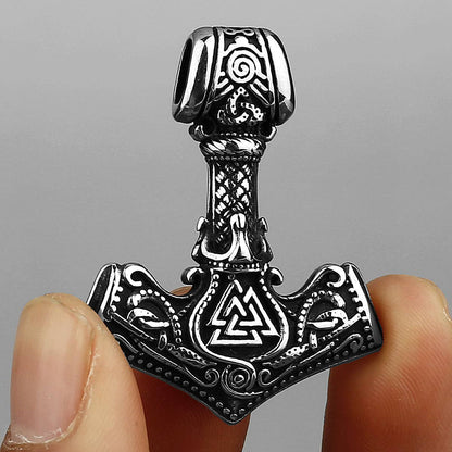 Viking Quake Odin Triangle Rune Stainless Steel Charm-MJ/MNP