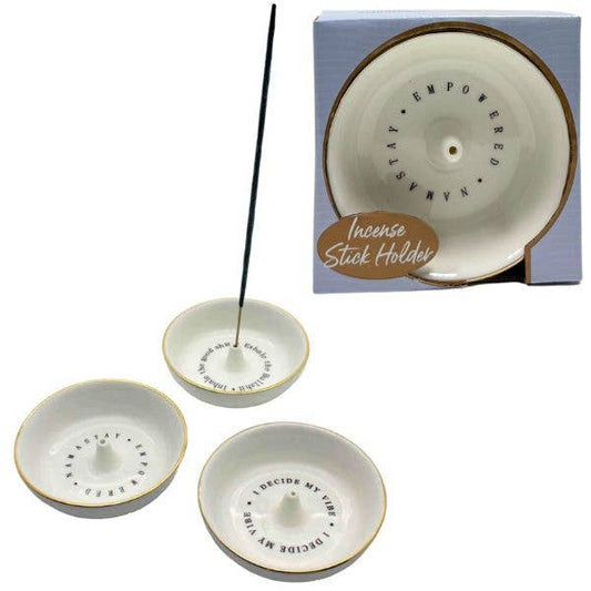 Empowered Vibes -CTR- Ceramic Incense Holder Styles May Vary