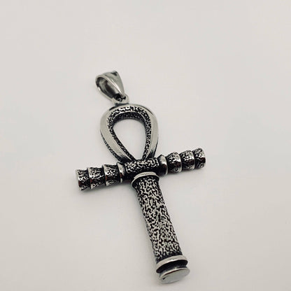 Stainless Steel The Ankh Scepter Charm Pendant - MJ/MNP
