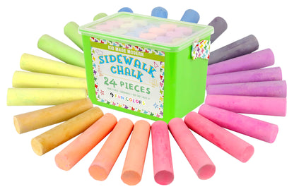 Non-Toxic Sidewalk Chalk Bucket (24 Count) - by KMM