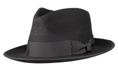 Naples Teardrop Classic Brim Wool Fedora by Levine Hat Co.