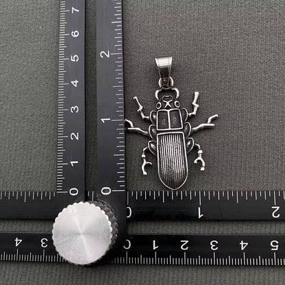 Stainless Steel Beetle Pendant