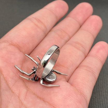 Gothic Unisex Stainless Steel Spider Ring