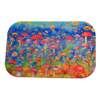 Metal Tray with 3D Magnetic Lid Cover - Mushroom Beach
