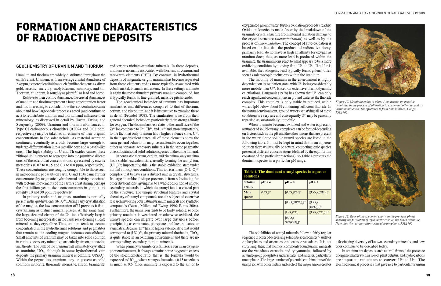 Mineralogy of Uranium and Thorium