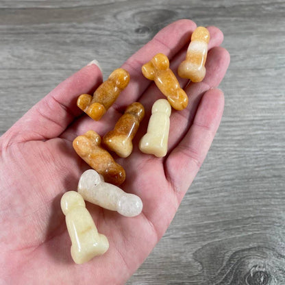 Crystal Phallic Figurine - Penis – Small Carved Gemstone Statue