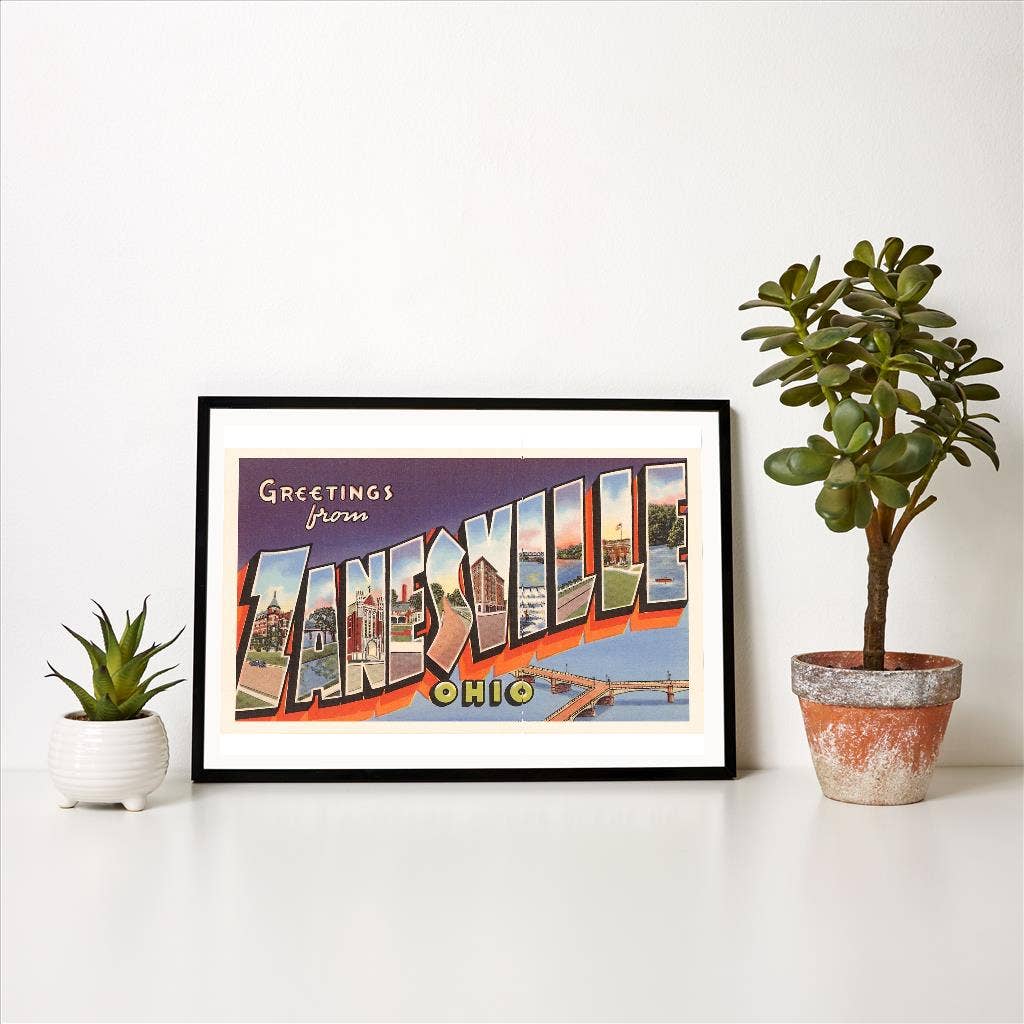 Art Print OH-360 Greetings from Zanesville