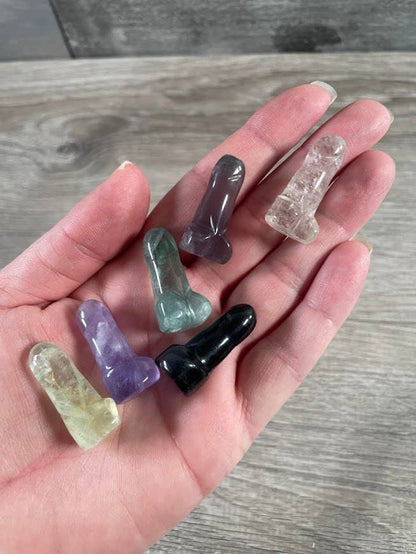 Crystal Phallic Figurine - Penis – Small Carved Gemstone Statue