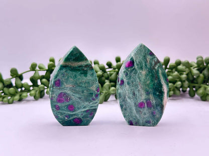 Ruby Fuchsite Flame  (Approx 2.75”) - AAA Quality