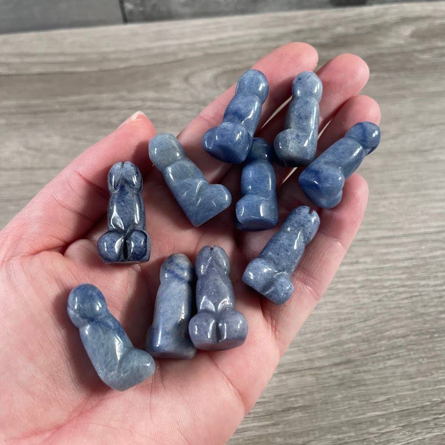 Crystal Phallic Figurine - Penis – Small Carved Gemstone Statue