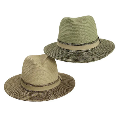 Straw Fedora Outdoor Sun Hat - Style Belize