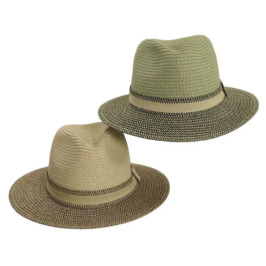 Straw Fedora Outdoor Sun Hat - Style Belize