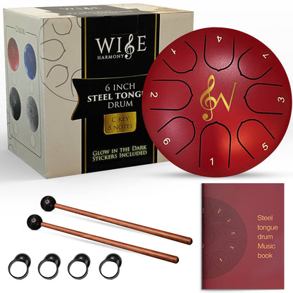 Steel Tongue Drum 6-Inch 8-Notes: Blue