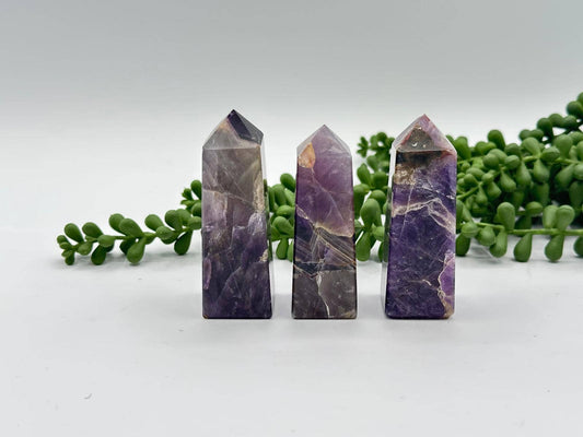 Amethyst Gemstone Tower Obelisk 4 Faceted 7.5CM Aprox