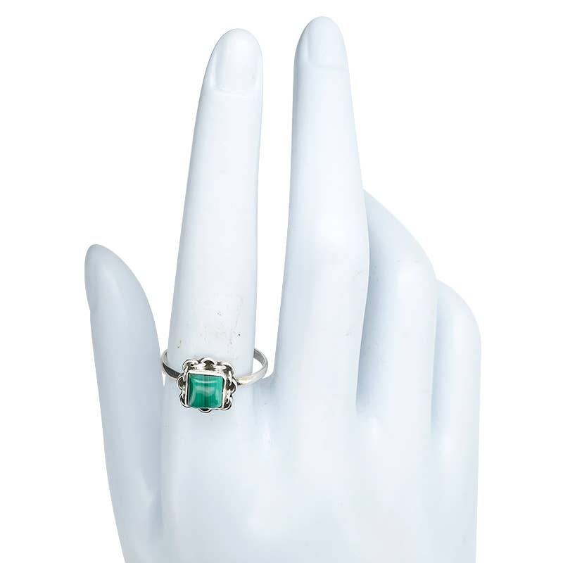 Malachite Sterling Silver Ring