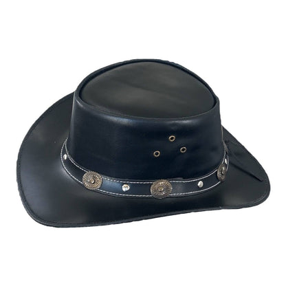 Leather Aussie with Concho Band