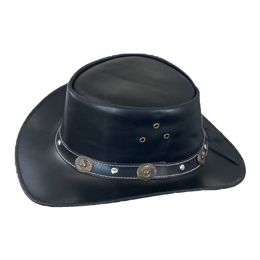 Leather Aussie with Concho Band