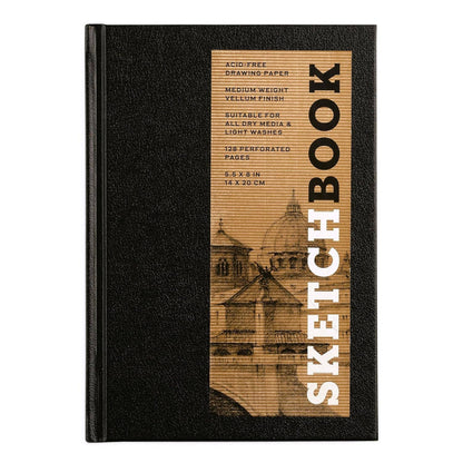 Small Sketchbook 5.5 x 8" -  Bound Hardcover (Black)