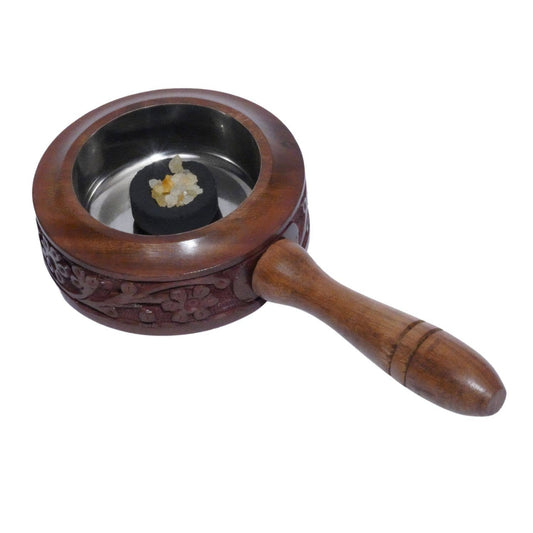 Wood Charcoal Burner with Handle