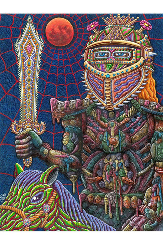Heady Art Print Tapestry King Of Swords
