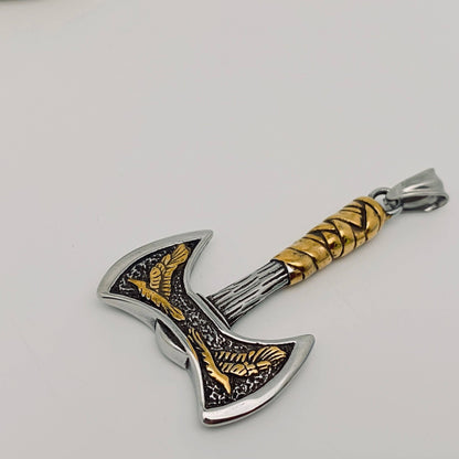 Double-headed Axe Stainless Steel Pendant