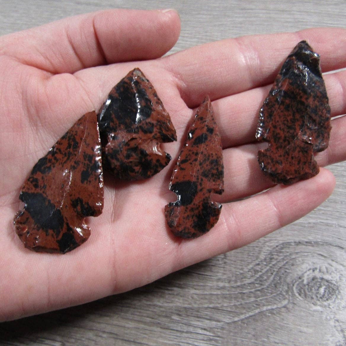 Gemstone Knapped Arrowheads