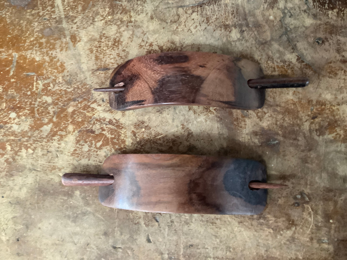 Wooden hair stick barrette