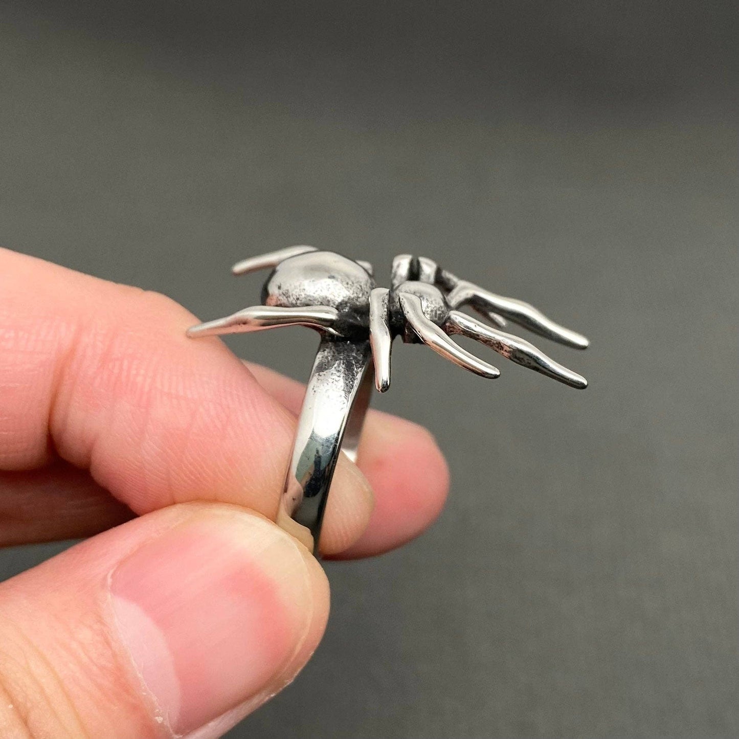 Gothic Unisex Stainless Steel Spider Ring
